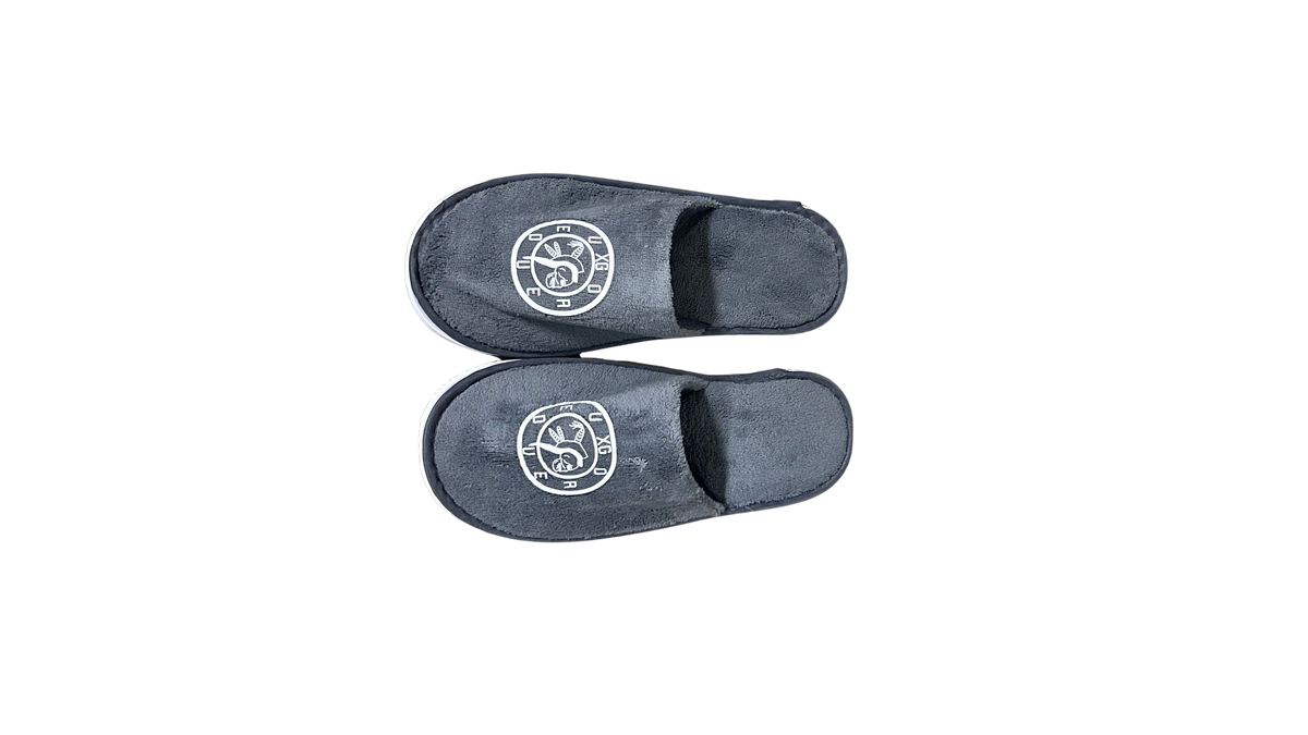 GORUEDEUX Crest Slippers in grey