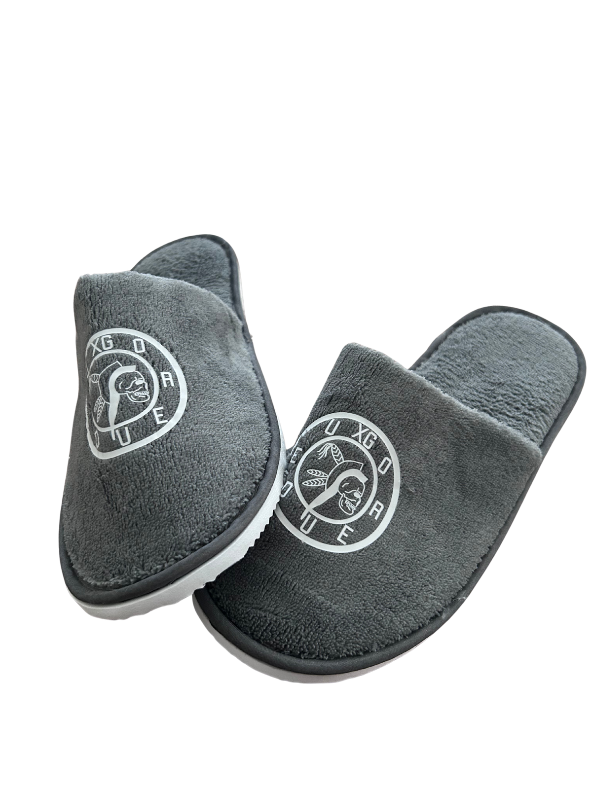 GORUEDEUX Crest Slippers in grey